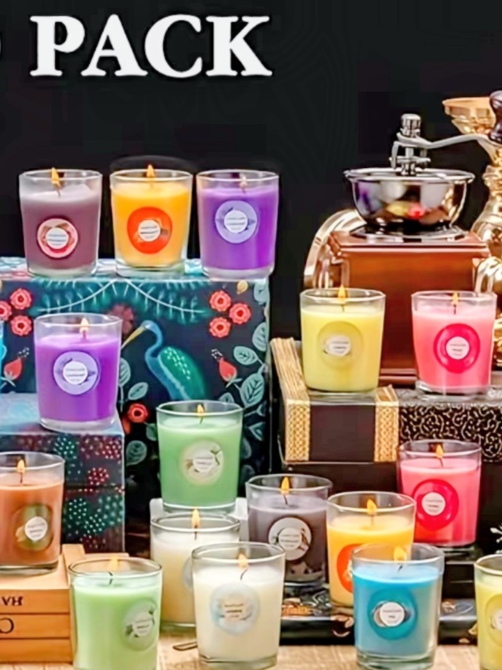 20-Pack Soy Wax Scented Candles Multi-Color NWT